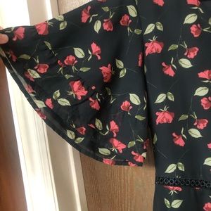 Downeast Black Flutter Sleeve Dress